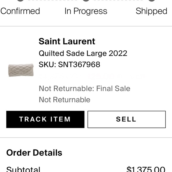 Saint Laurent Quilted Ivory Clutch - Picture 7 of 7